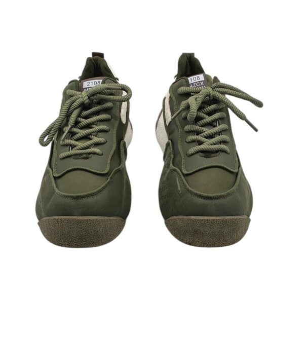 Adidasi barbati Fashion 43, imitatie de piele, kaki - imagine 3