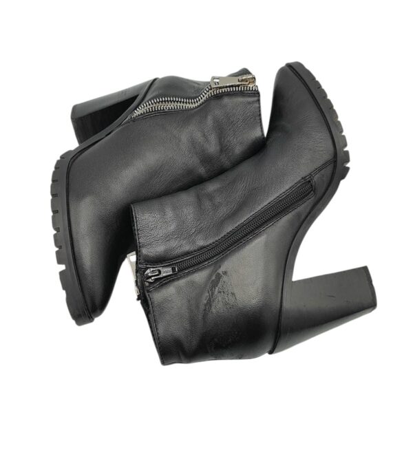Botine dama Spm 38, piele, negru - imagine 4