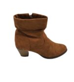 Botine dama 41, material textil, maro