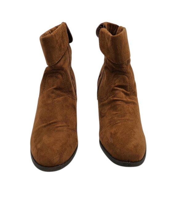 Botine dama 41, material textil, maro - imagine 3