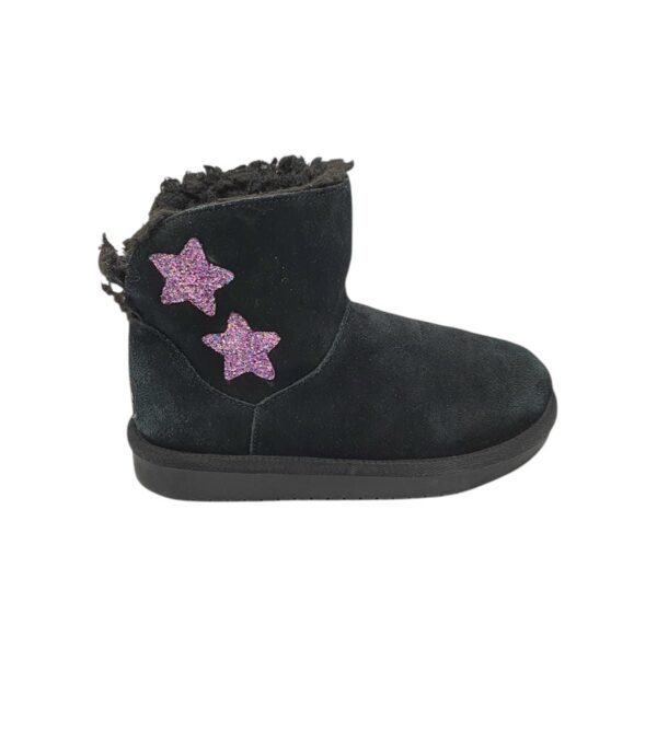 Cizme copii Ugg 33, piele intoarsa, negru, imblanite - imagine 1