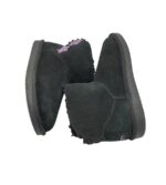 Cizme copii Ugg 33, piele intoarsa, negru, imblanite - imagine 4