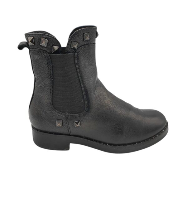 Botine dama 40, imitatie de piele, negru, imblanite - imagine 1