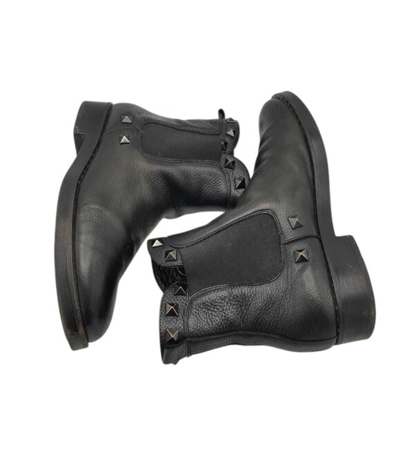 Botine dama 40, imitatie de piele, negru, imblanite - imagine 4