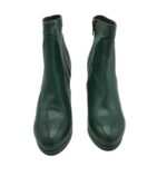 Botine dama Lazamani 39, imitatie de piele, verde - imagine 3