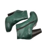 Botine dama Lazamani 39, imitatie de piele, verde - imagine 4