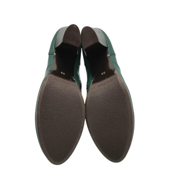 Botine dama Lazamani 39, imitatie de piele, verde - imagine 5