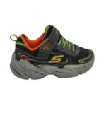 Adidasi copii Skechers 31, material textil, negru gri