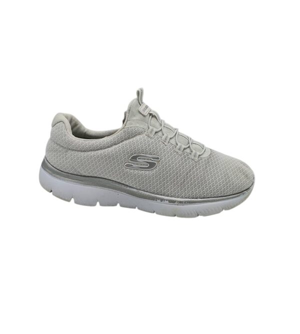 Adidasi dama Skechers 39, material textil, gri - imagine 1
