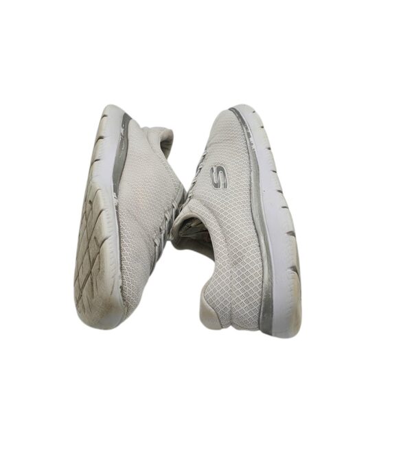 Adidasi dama Skechers 39, material textil, gri - imagine 4