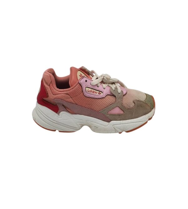 Adidasi dama Adidas 39, piele intoarsa, material textil, roz bej - imagine 1