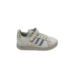 Adidasi copii Adidas 31, imitatie de piele, alb