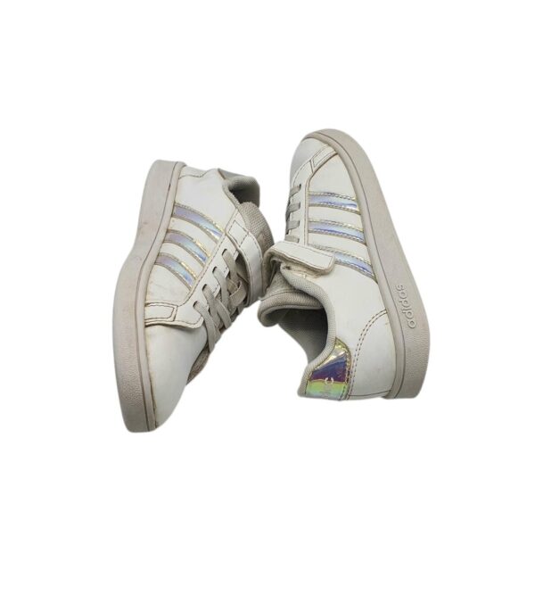 Adidasi copii Adidas 31, imitatie de piele, alb - imagine 4
