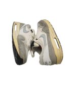 Adidasi dama Nike 40.5, piele intoarsa, material textil, alb gri - imagine 4