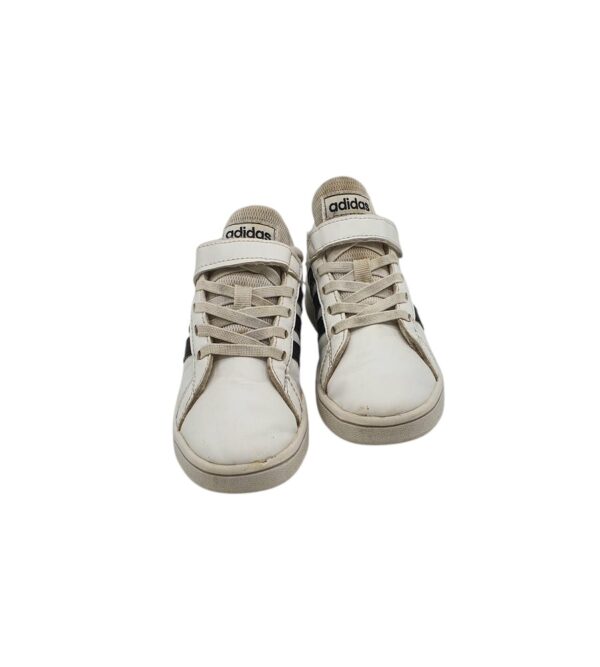 Adidasi copii Adidas 29, imitatie de piele, alb - imagine 3