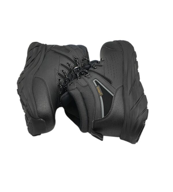 Ghete barbati Axboxing , imitatie de piele, material textil, negru - imagine 4