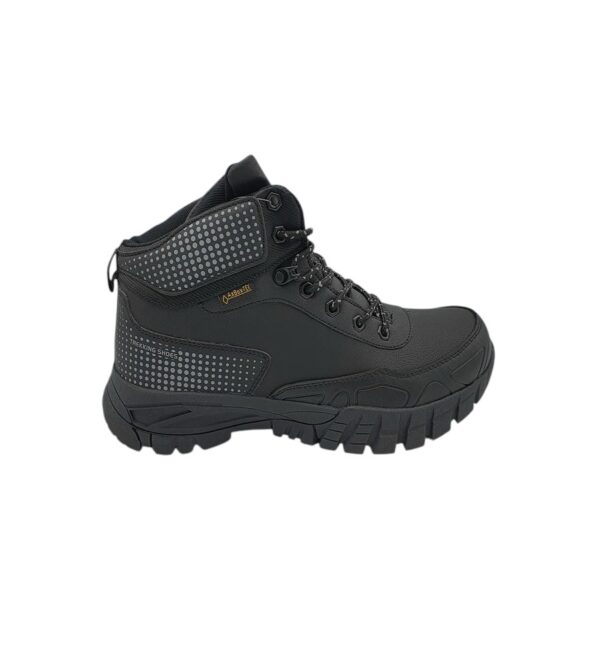 Ghete barbati Axboxing , imitatie de piele, negru gri , - imagine 1
