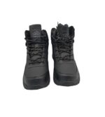 Ghete barbati Axboxing , imitatie de piele, negru gri , - imagine 3
