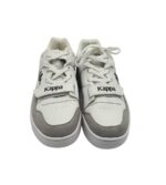 Adidasi barbati Kappa , imitatie de piele, material textil, alb gri - imagine 3