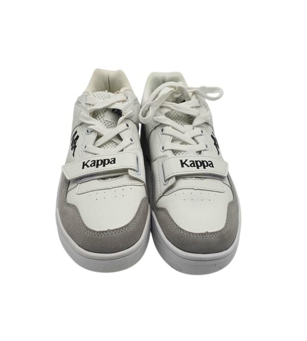 Adidasi barbati Kappa , imitatie de piele, material textil, alb gri - imagine 3