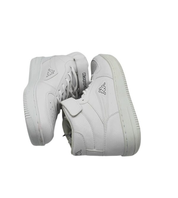 Adidasi dama Kappa , imitatie de piele, alb - imagine 4