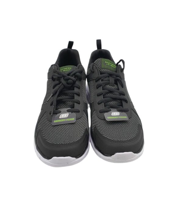 Adidasi barbati Skechers 43, imitatie de piele, material textil, negru gri - imagine 3