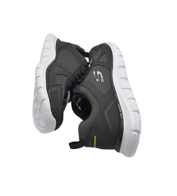 Adidasi barbati Skechers 43, imitatie de piele, material textil, negru gri - imagine 4