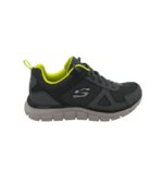 Adidasi barbati Skechers , material textil, imitatie de piele, gri negru