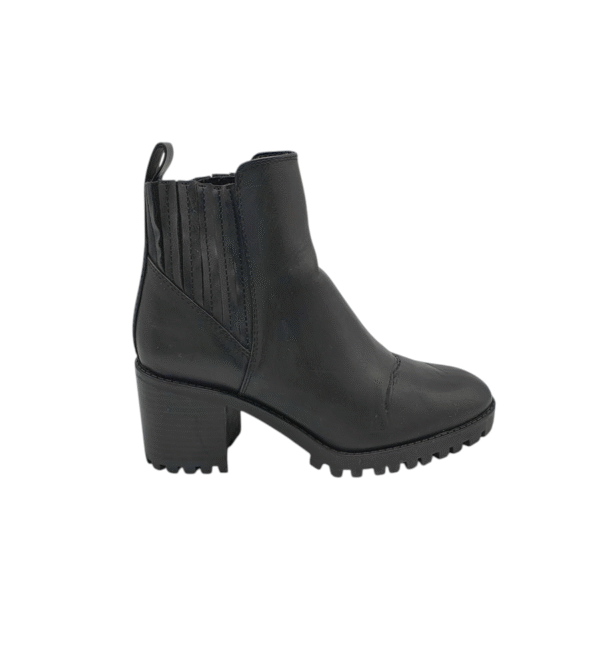 Botine dama Zara 37, imitatie de piele, negru - imagine 1