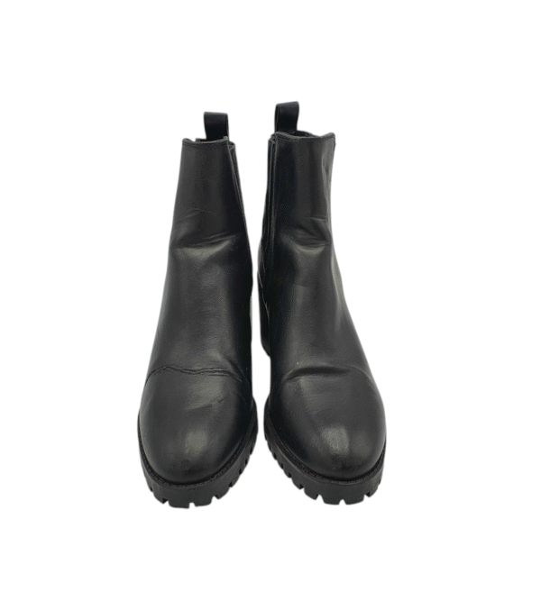Botine dama Zara 37, imitatie de piele, negru - imagine 3