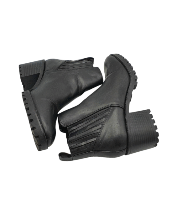 Botine dama Zara 37, imitatie de piele, negru - imagine 4