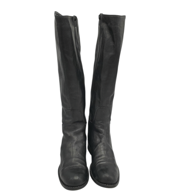 Cizme dama Franco Russo 37, piele, negru - imagine 3