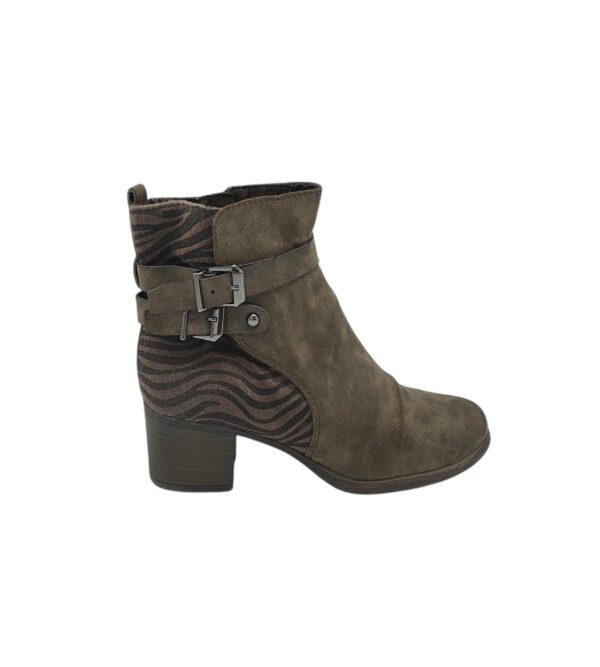 Botine dama Marco Tozzi 40, imitatie de piele, material textil, bej - imagine 1