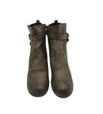 Botine dama Marco Tozzi 40, imitatie de piele, material textil, bej - imagine 3