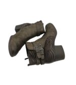 Botine dama Marco Tozzi 40, imitatie de piele, material textil, bej - imagine 4