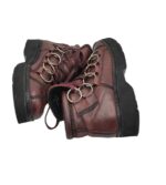Ghete dama Schuh 38, piele, rosu - imagine 4