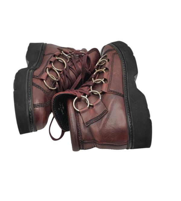 Ghete dama Schuh 38, piele, rosu - imagine 4