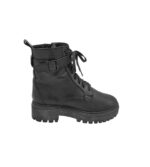 Ghete dama Mng 37, piele, imitatie de piele, negru