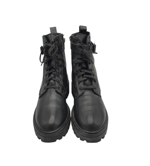 Ghete dama Mng 37, piele, imitatie de piele, negru - imagine 3