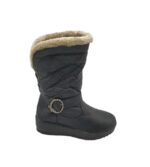 Cizme dama Softlites 39, imitatie de piele, negru, imblanite