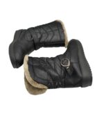 Cizme dama Softlites 39, imitatie de piele, negru, imblanite - imagine 4
