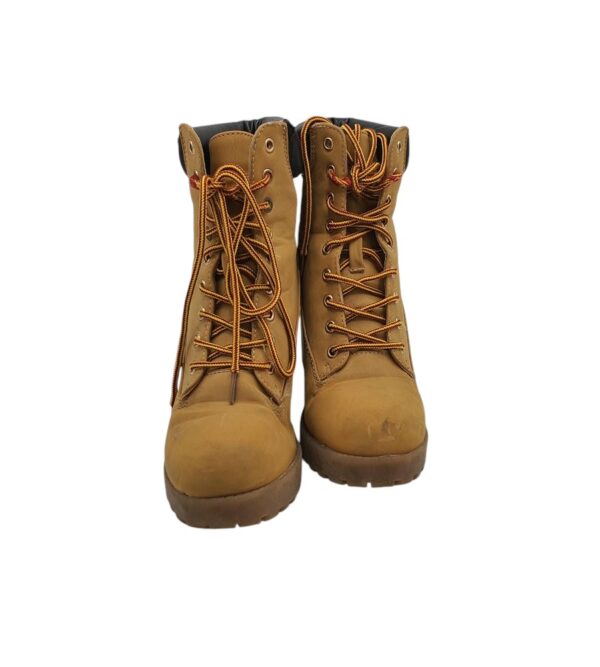 Ghete dama 36, imitatie de piele, maro - imagine 3