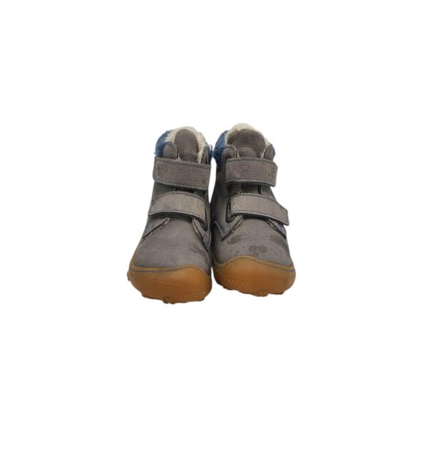 Ghete copii Pepino 25, piele, gri, imblanite - imagine 3