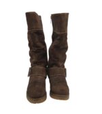 Cizme dama Tamaris 42, piele intoarsa, maro, imblanite - imagine 3
