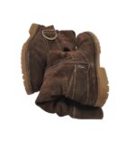 Cizme dama Tamaris 42, piele intoarsa, maro, imblanite - imagine 4