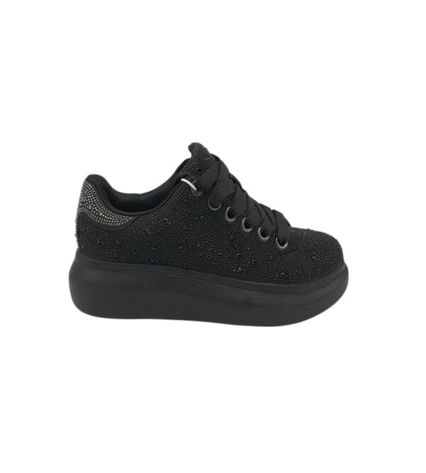 Adidasi dama Nine West 37, material textil, negru - imagine 1