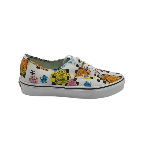 Tenisi dama Vans 44, material textil, alb multicolor - imagine 1
