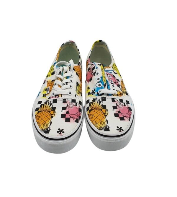 Tenisi dama Vans 44, material textil, alb multicolor - imagine 3