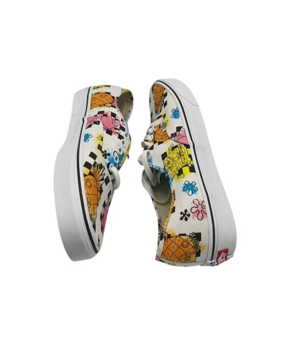 Tenisi dama Vans 44, material textil, alb multicolor - imagine 4