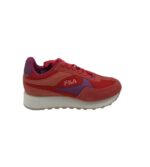 Adidasi dama Fila 39, material textil, piele intoarsa, rosu